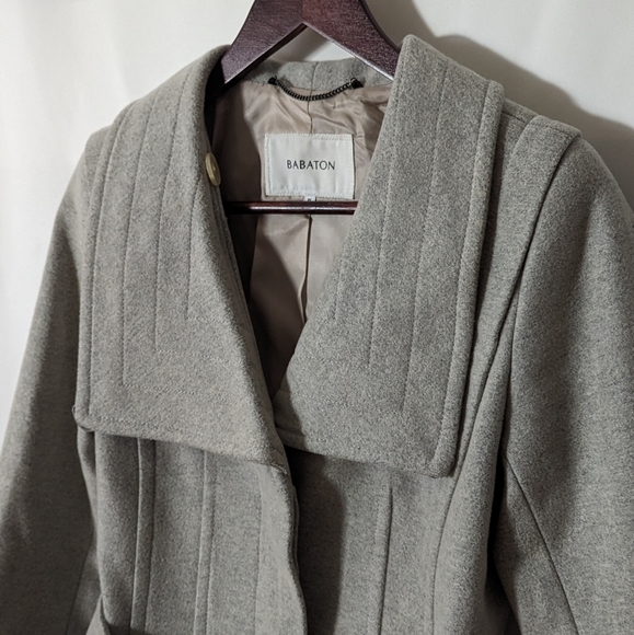 NWOT Babaton Grey "The Connor Coat" Wool & Cashmere Blend - Picture 7 of 15